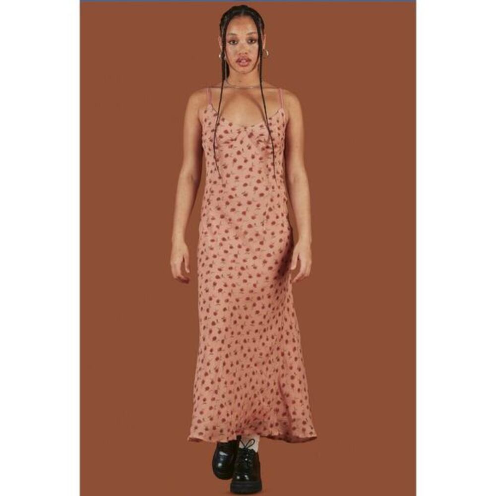 UNIF Pink Floral‎ Slip Dress